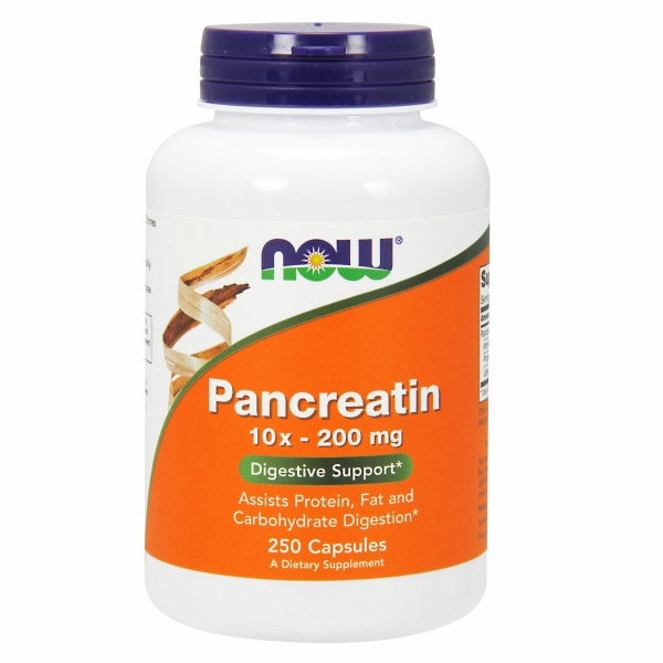 Supplement Now Foods Pancreatine 250 Cápsulas Aptas Para Cetogénicos - Venta Internacional.