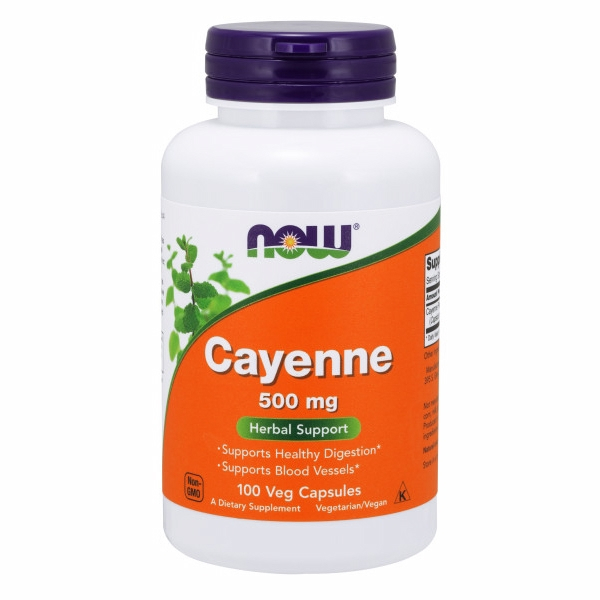 100 Cápsulas De Cayena Supplement Now Foods - Venta Internacional.