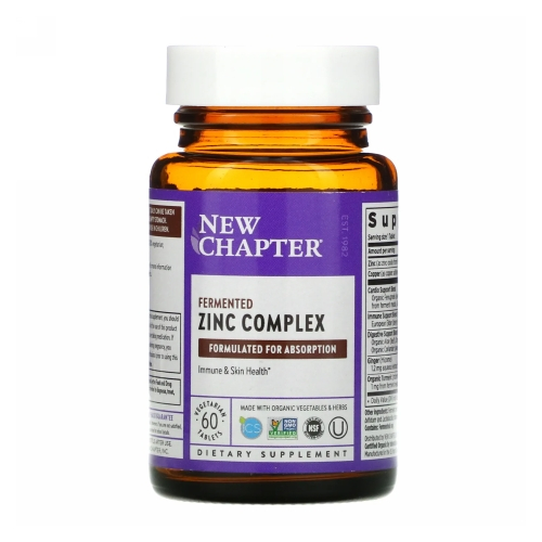 Complemento New Chapter Zinc Food Complex 60 Tabletas - Venta Internacional.
