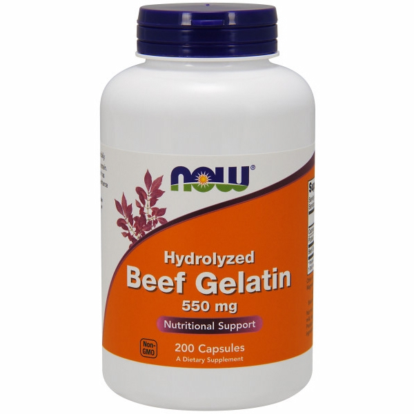 Gelatina De Res Hidrolizada Supplement Now Foods, 200 Cápsulas X 6 - Venta Internacional.
