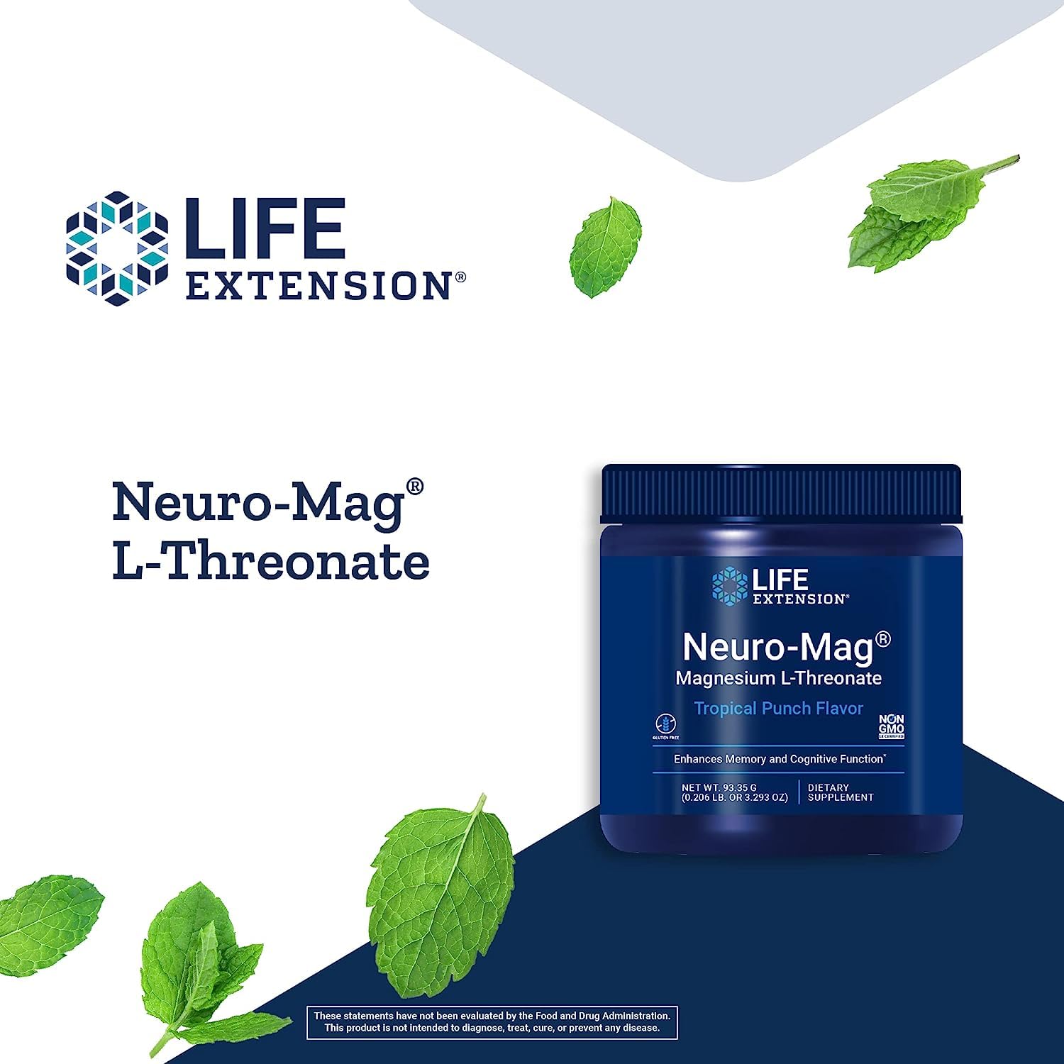 Foto 4 pulgar | L-treonato De Magnesio En Polvo Life Extension Neuro-mag Tropi  - Venta Internacional.