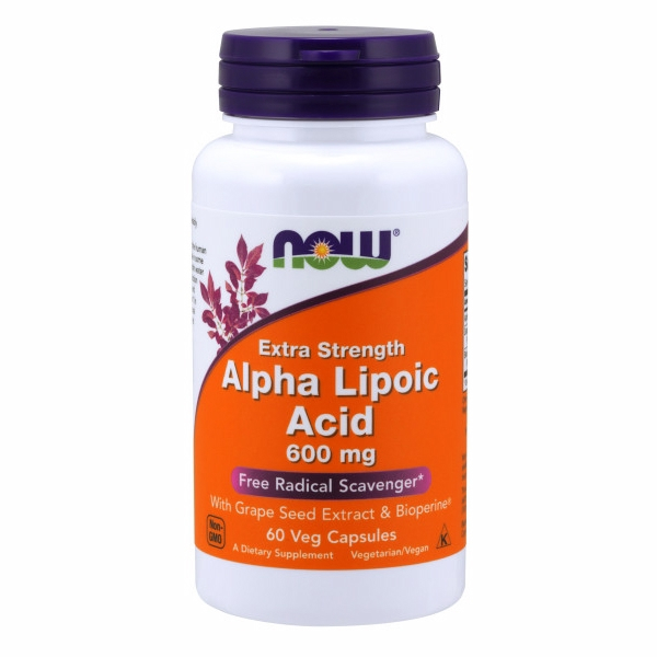 Suplemento De Ácido Alfa Lipoico De Now Foods, 600 Mg, 60 Cápsulas - Venta Internacional.