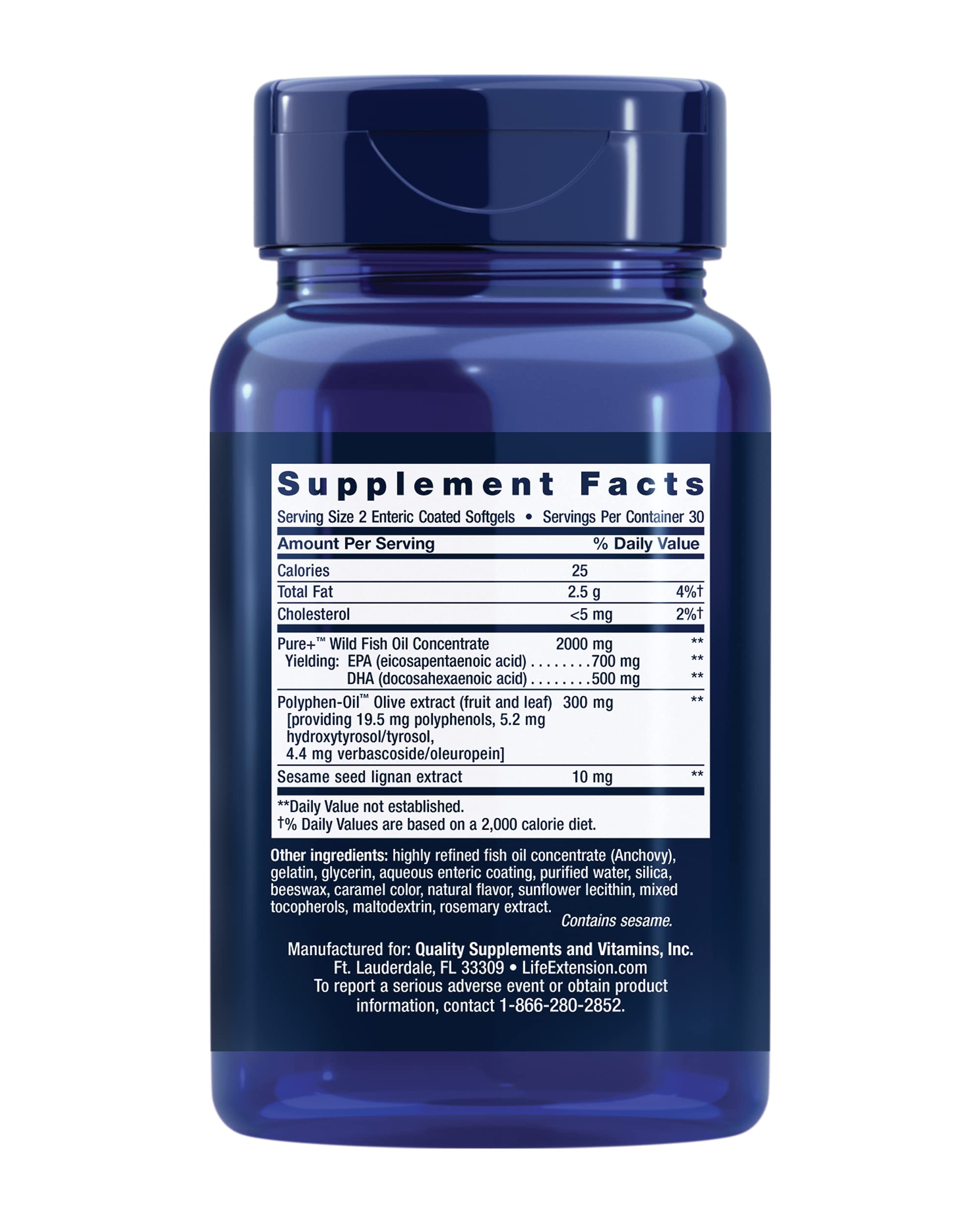 Foto 2 | Suplemento Life Extension Super Omega-3 Epa/dha Sesame Ligna - Venta Internacional.