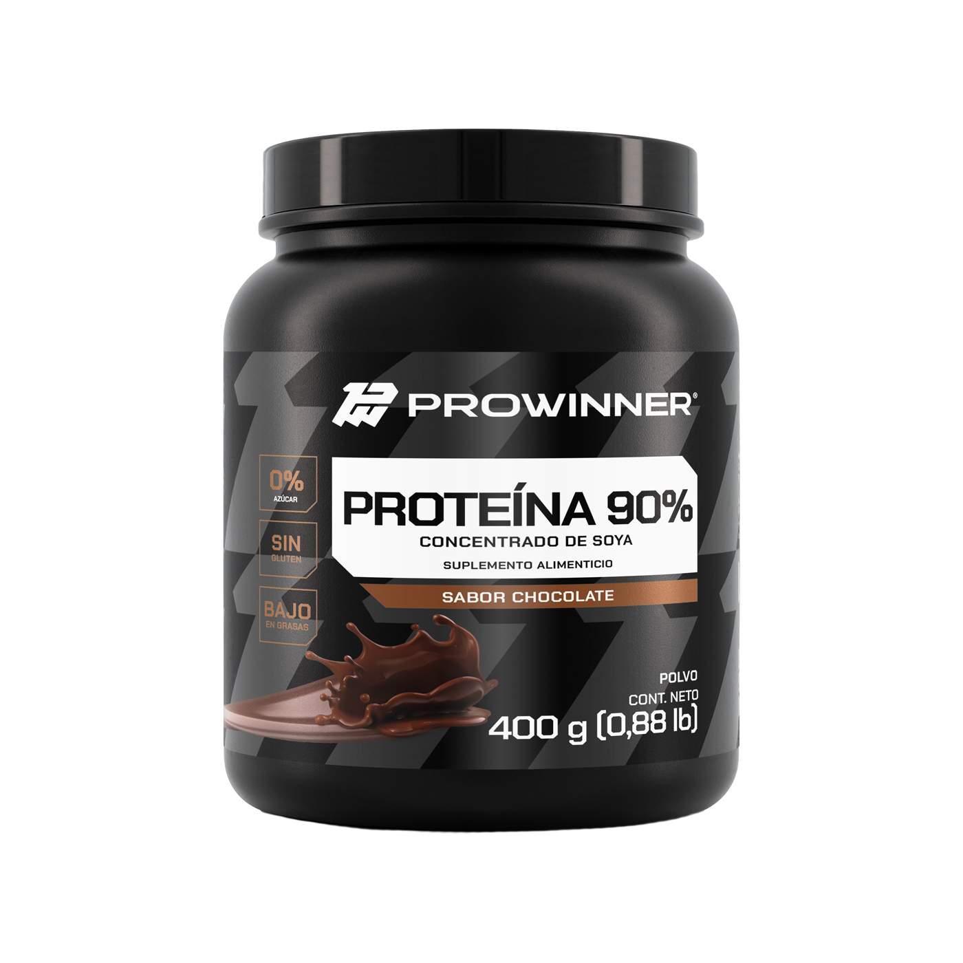 Foto 1 | Suplemento Proteína 90% Soya ProWinner Sabor Chocolate 400 g