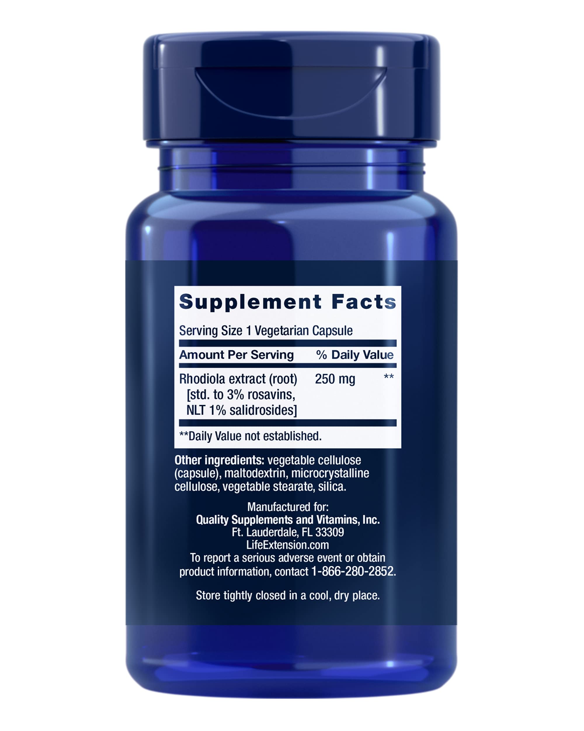 Foto 3 pulgar | Suplemento Life Extension Rhodiola Rosea 250 Mg 60 Cápsulas - Venta Internacional.