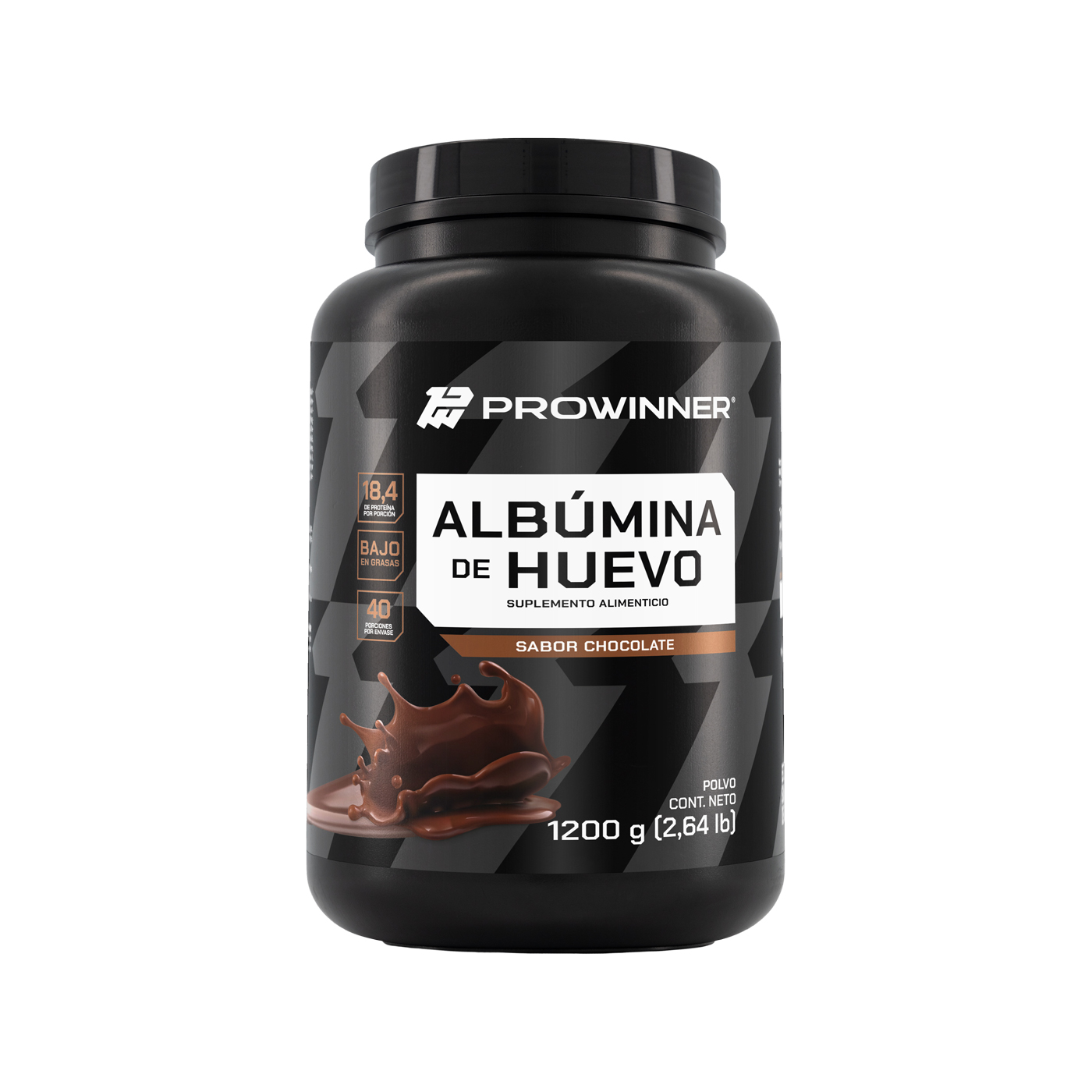 Foto 2 pulgar | Suplemento Albumina De Huevo Prowinner Sabor Chocolate 1200g