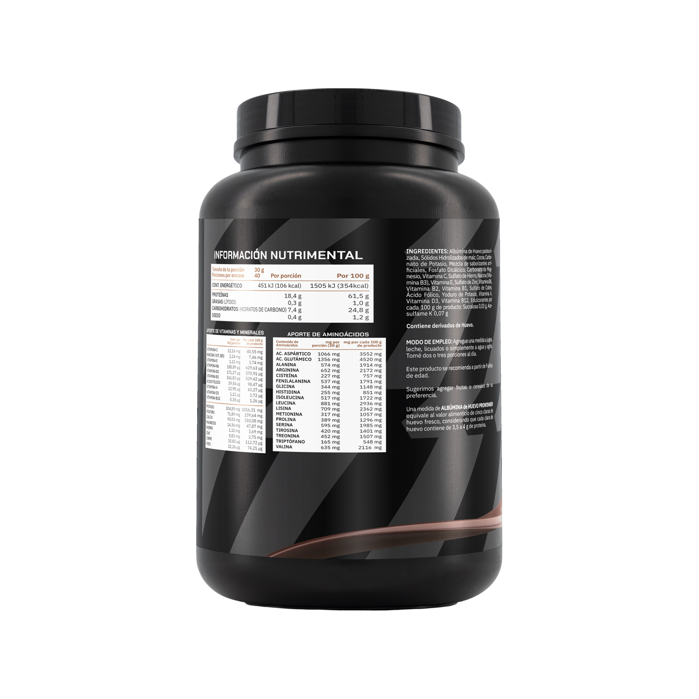 Foto 4 pulgar | Suplemento Albumina De Huevo Prowinner Sabor Chocolate 1200g