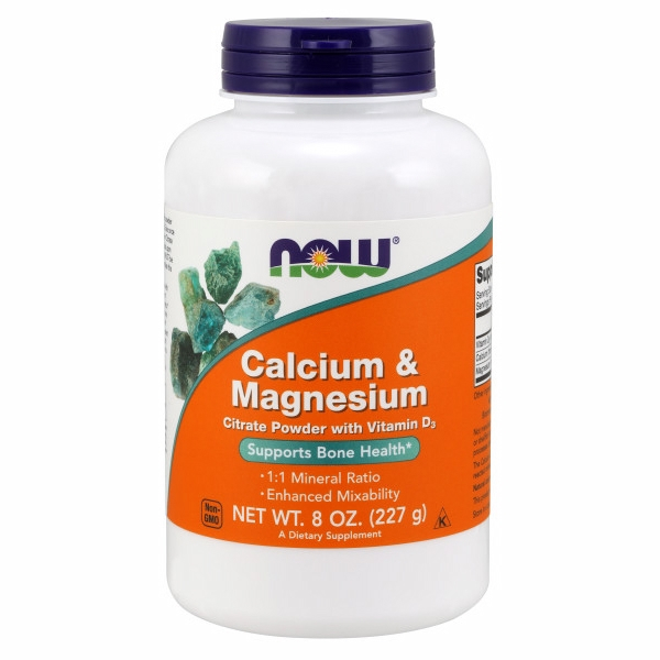 Foto 2 pulgar | Suplemento Now Calcium & Magnesium 227 G-Venta Internacional