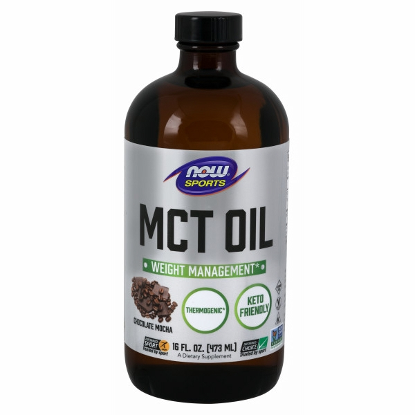 Aceite Mct Supplement Now Foods, Chocolate Y Moca, 473 Ml - Venta Internacional.
