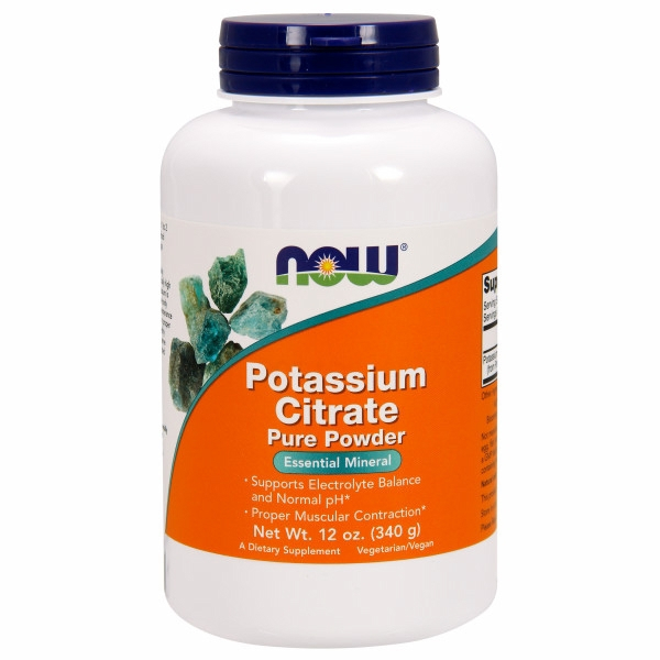 Polvo Puro De Citrato De Potasio Supplement Now Foods, 350 Ml - Venta Internacional.