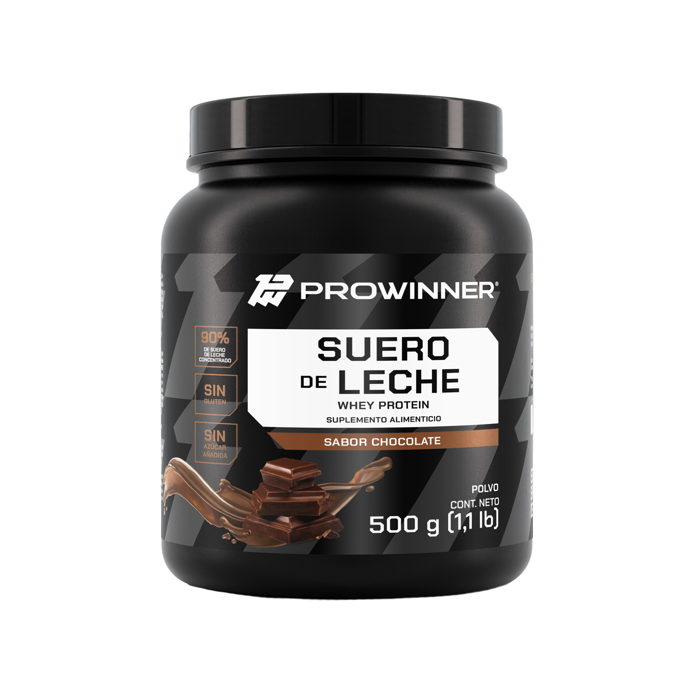 Foto 2 pulgar | Suplemento Suero de Leche ProWinner Sabor Chocolate 500 Gramos