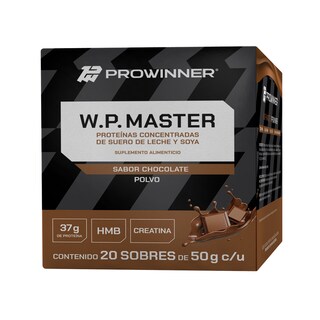 Foto 1 | Suplemento Wp Master (whey Protein) Prowinner Sabor Chocolate, Caja Con 20 Sobres