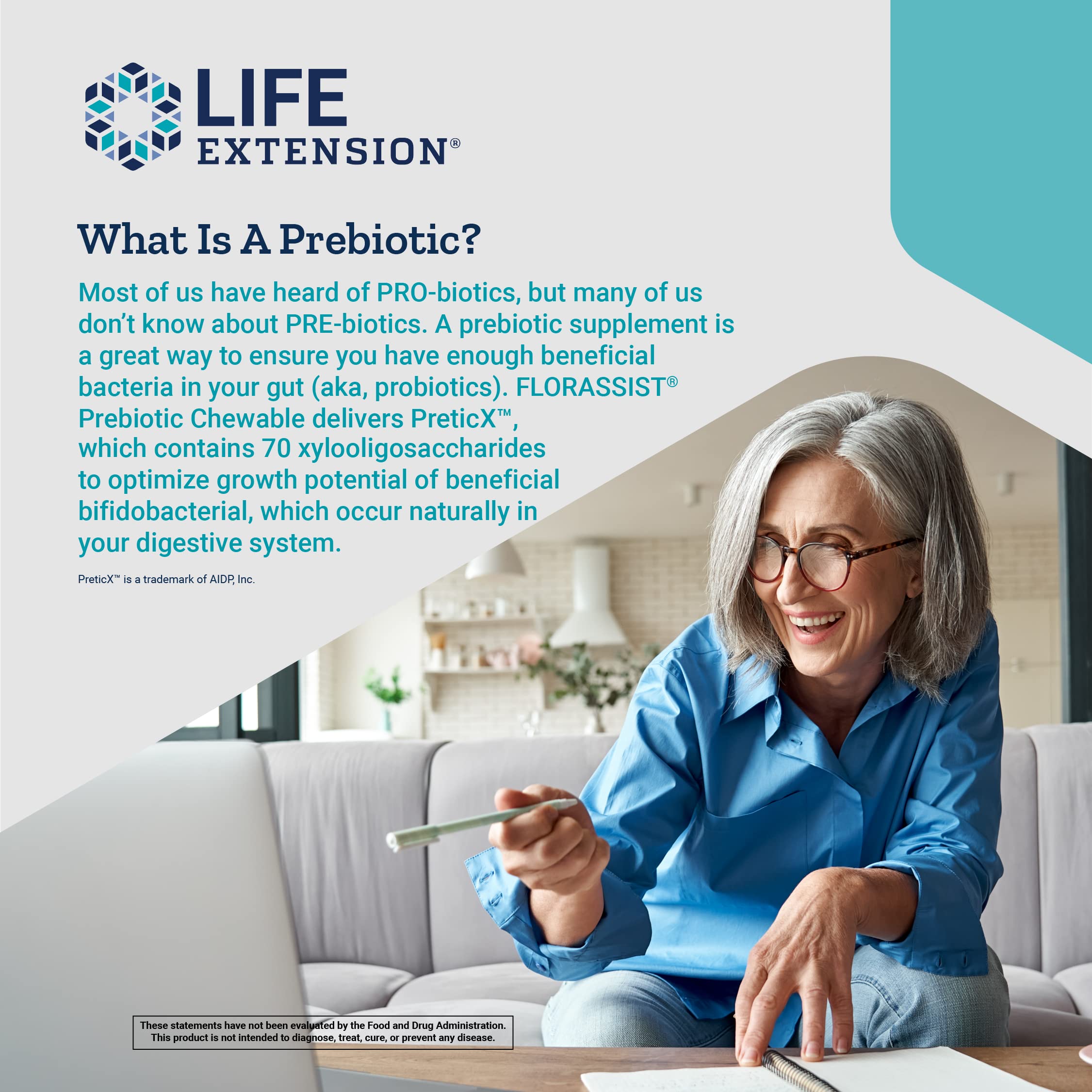 Foto 5 pulgar | Prebiótico Masticable Life Extension Florassist Fresa - Venta Internacional