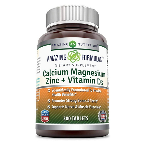 Suplemento Amazing Formulas: Calcio, Magnesio Y Zinc + D3 300  - Venta Internacional.