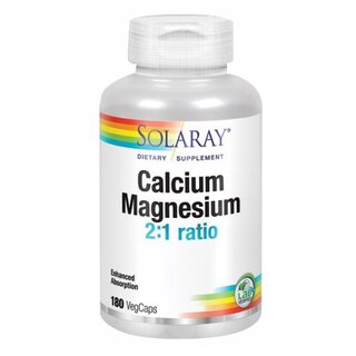 Foto 1 | Suplemento De Calcio Y Magnesio Solaray X6 Cápsulas Vegetales, 180 Cápsulas - Venta Internacional.