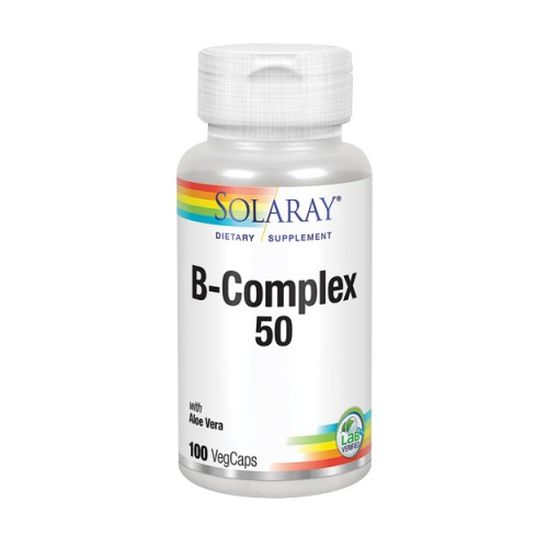 Suplemento Solaray B-complex 50, 100 Cápsulas (paquete De 6) - Venta Internacional.