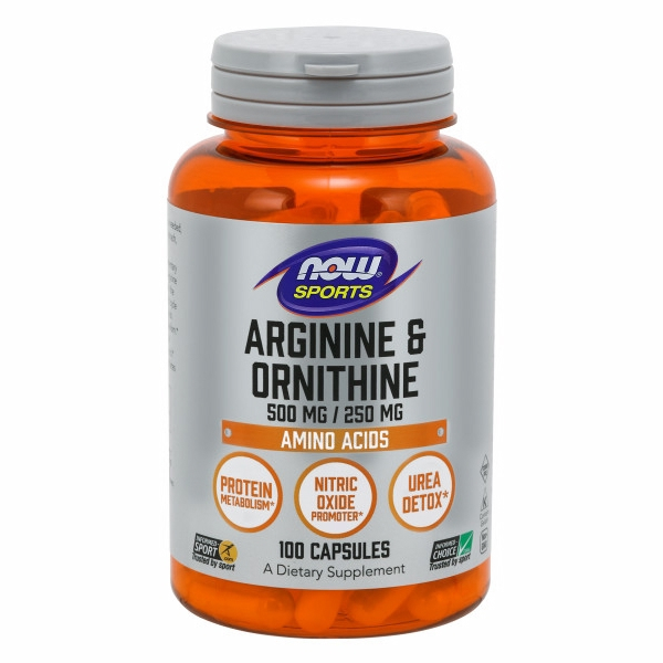 100 Cápsulas De L-arginina Y Ornitina De Supplement Now Foods - Venta Internacional.