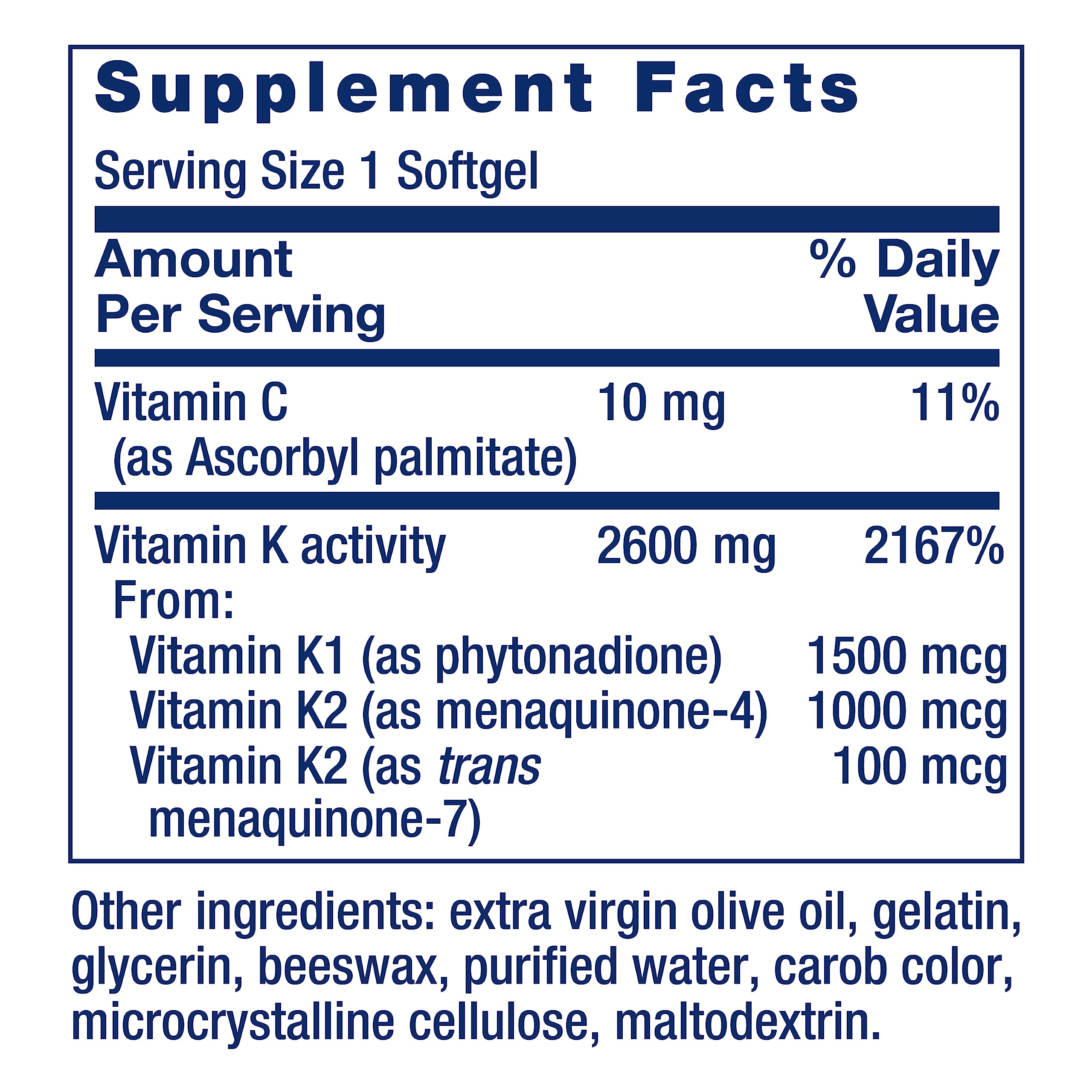 Foto 3 pulgar | Suplemento De Vitamina K Life Extension Super K 2600 Mcg - Venta Internacional.