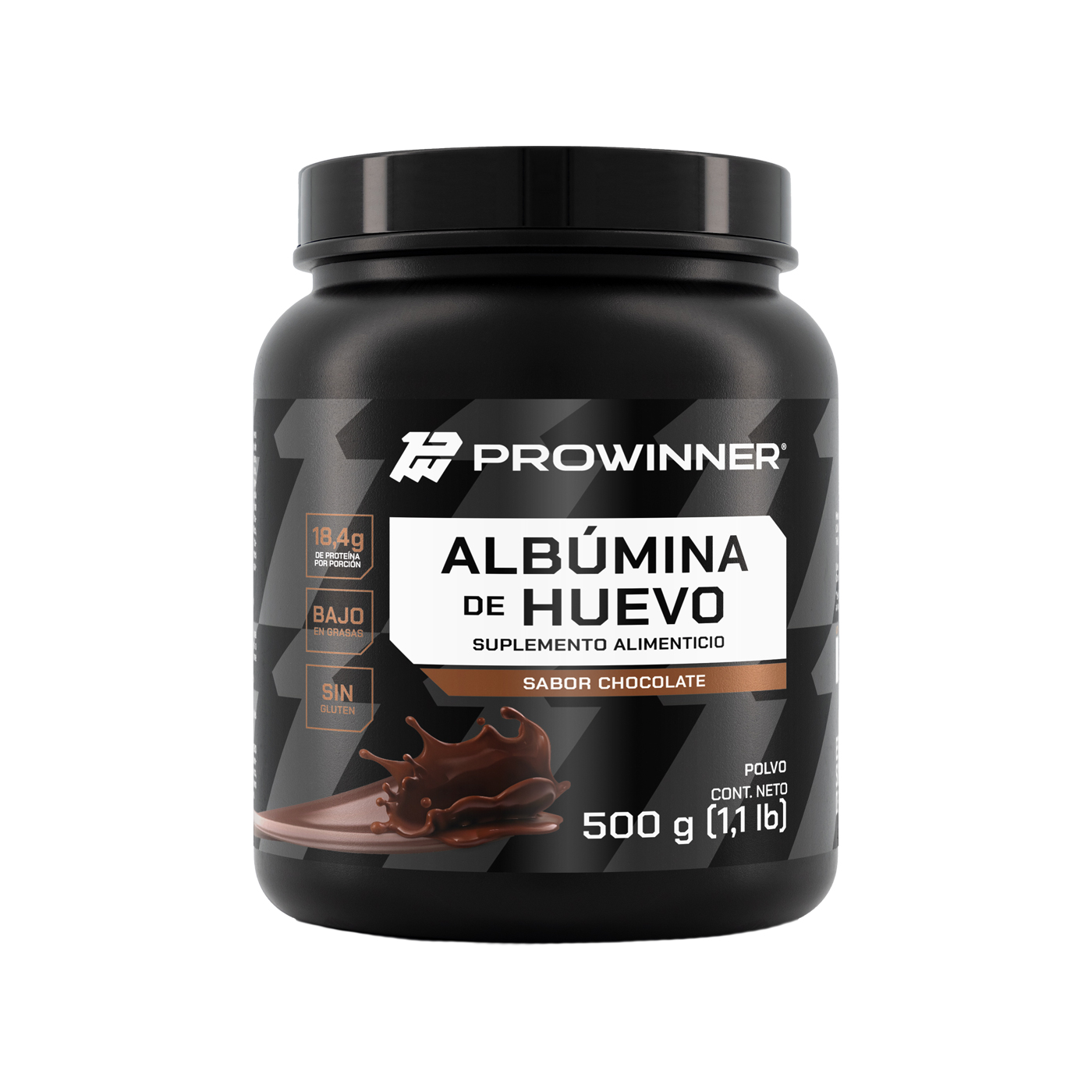 Foto 2 pulgar | Suplemento Albumina de Huevo ProWinner Sabor Chocolate 500g