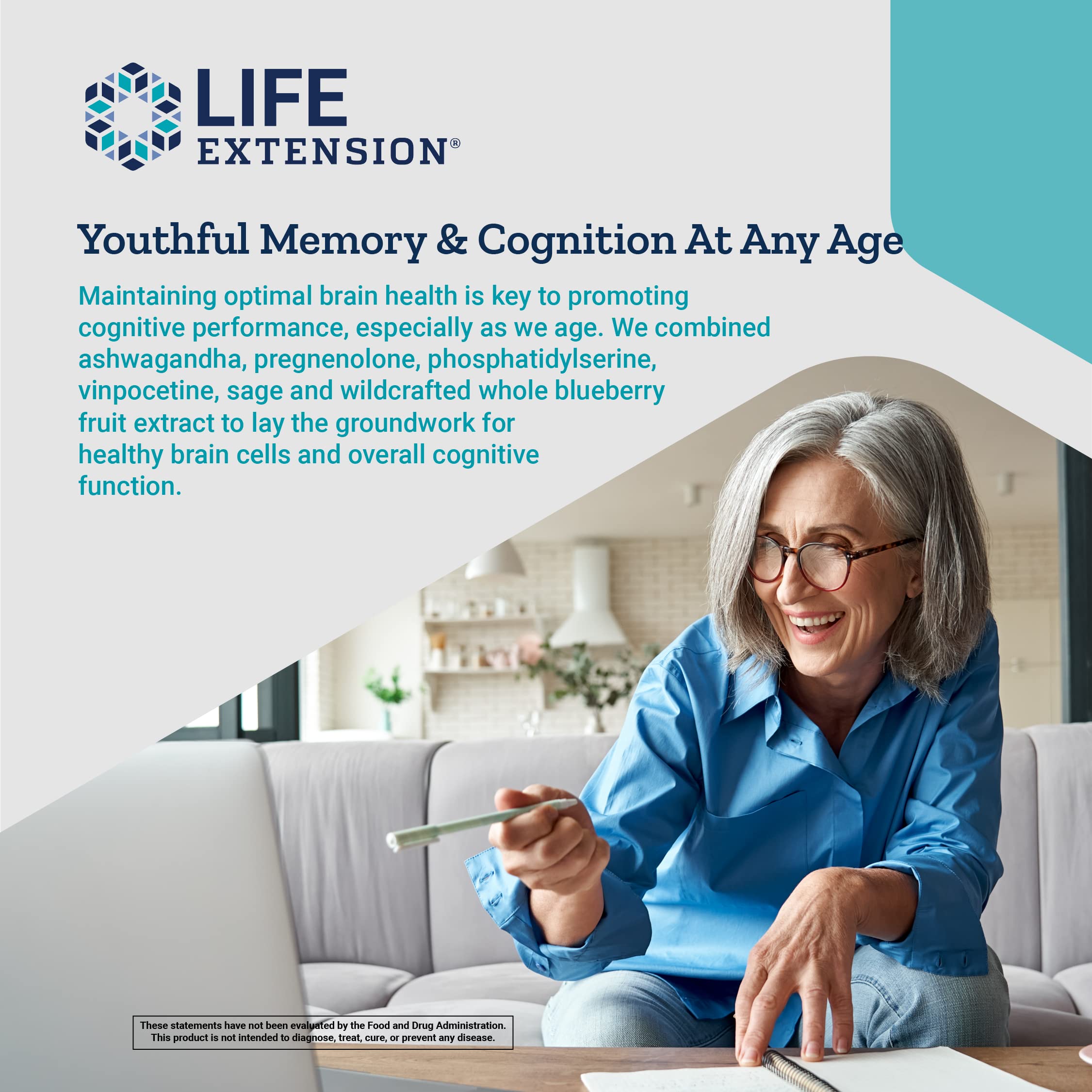 Foto 5 pulgar | Suplemento Life Extension Cognitex Elite Pregnenolone Para Br - Venta Internacional.