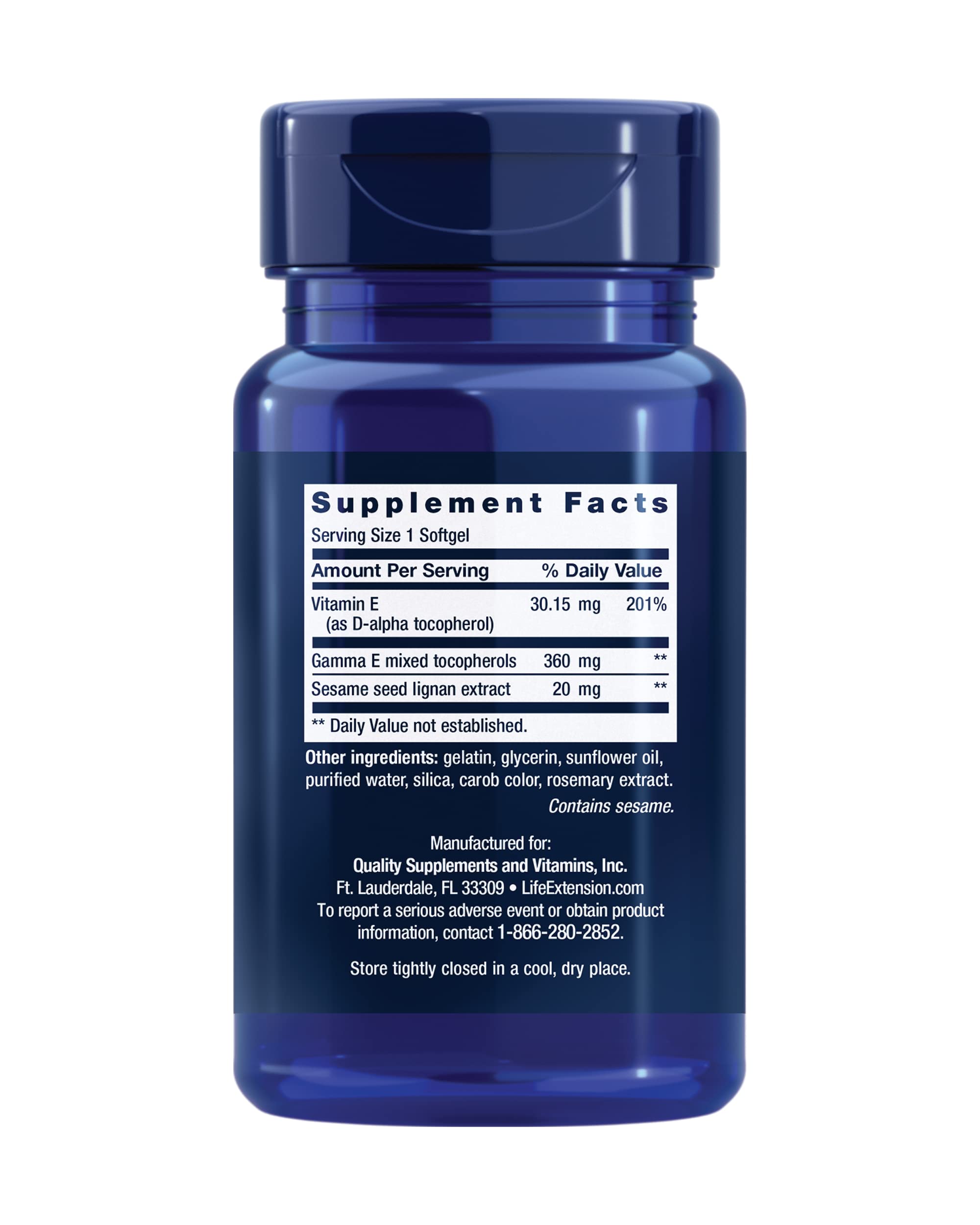 Foto 2 | Vitamina E Life Extension Gamma E Tocoferoles Mixtos D-alpha - Venta Internacional.