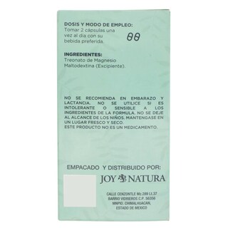 Foto 2 | Treonato De Magnesio 60 Caspulas Joy Natura