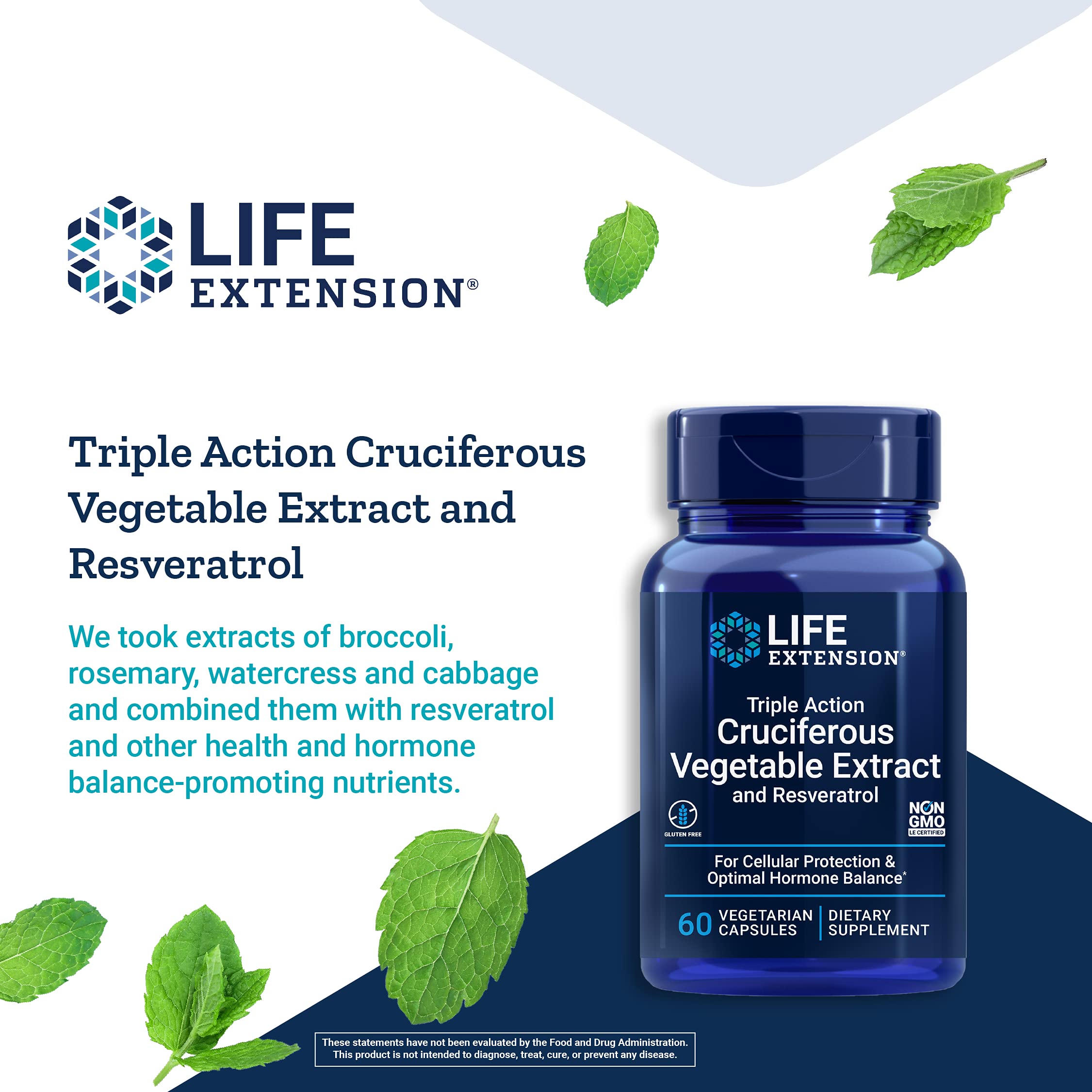Foto 5 pulgar | Suplemento Life Extension Extracto Vegetal Crucífero de Triple Acción y Resveratrol 60 Cápsulas - Venta Internacional