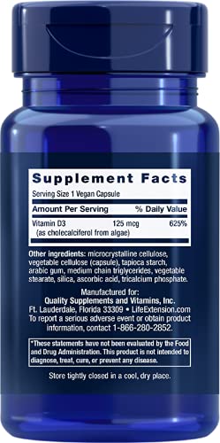 Foto 4 pulgar | Suplemento Life Extension De Vitamina D3 Vegana 125 Mcg - Venta Internacional.