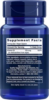 Foto 3 | Suplemento Life Extension De Vitamina D3 Vegana 125 Mcg - Venta Internacional.