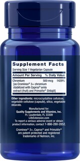 Foto 2 | Cromo Crominex 3+ 500 Optimizado Para Supplement Life Extension - Venta Internacional.