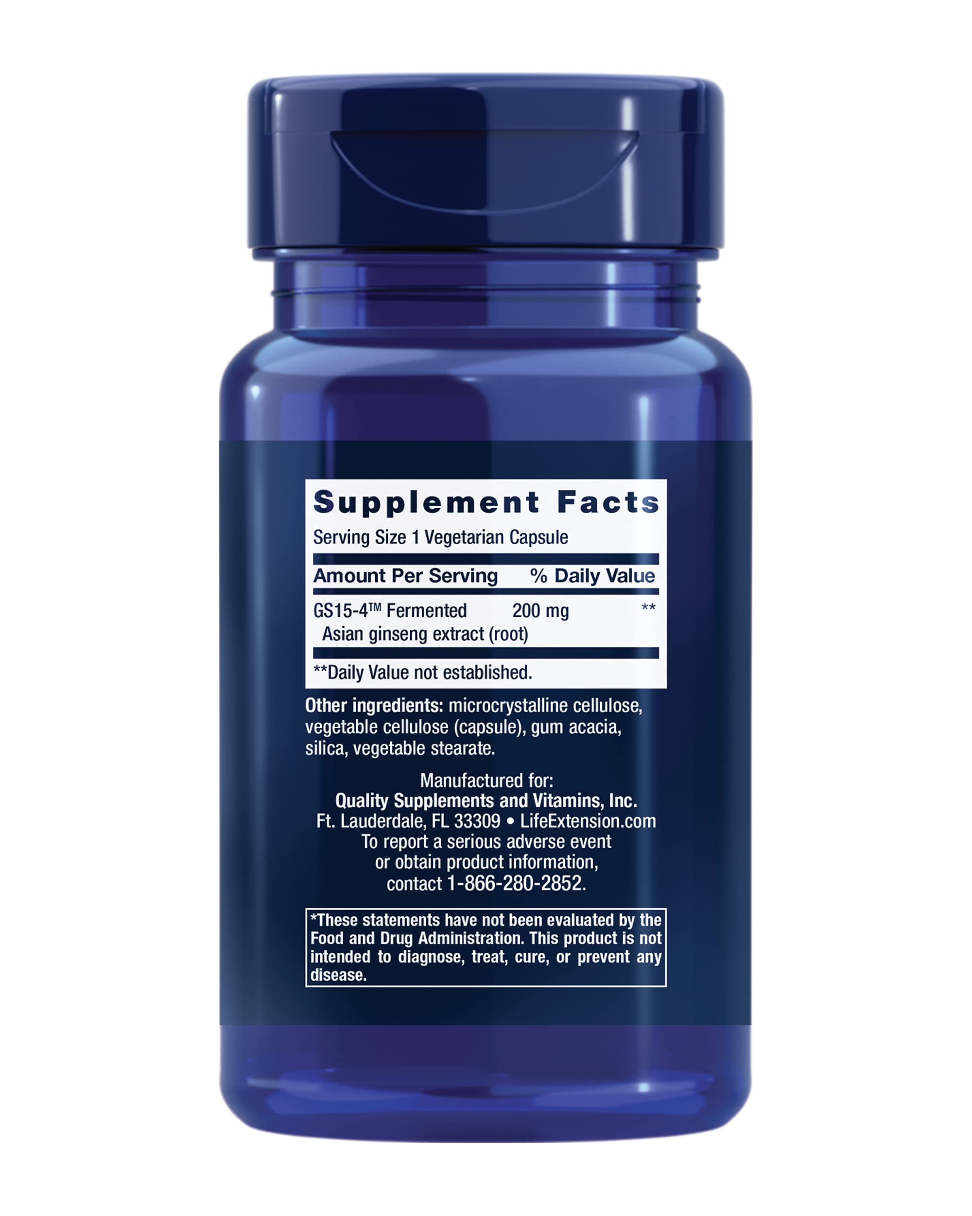 Foto 3 pulgar | Suplemento Life Extension Ginseng Energy Boost Fermentado - Venta Internacional.
