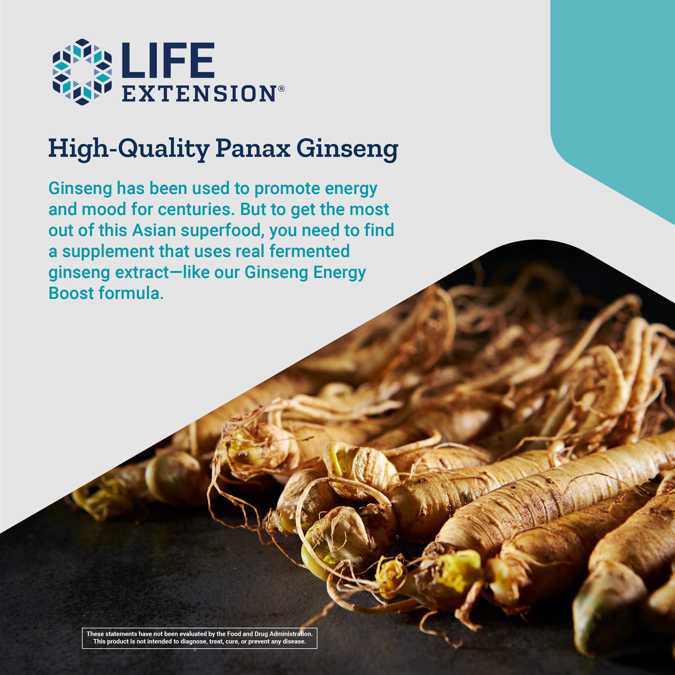 Foto 6 pulgar | Suplemento Life Extension Ginseng Energy Boost Fermentado - Venta Internacional.
