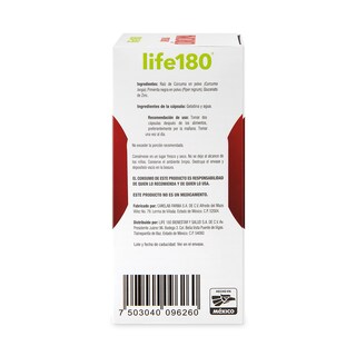 Foto 4 | Life180 Cápsulas Cúrcuma Pimienta Negra Y Zinc