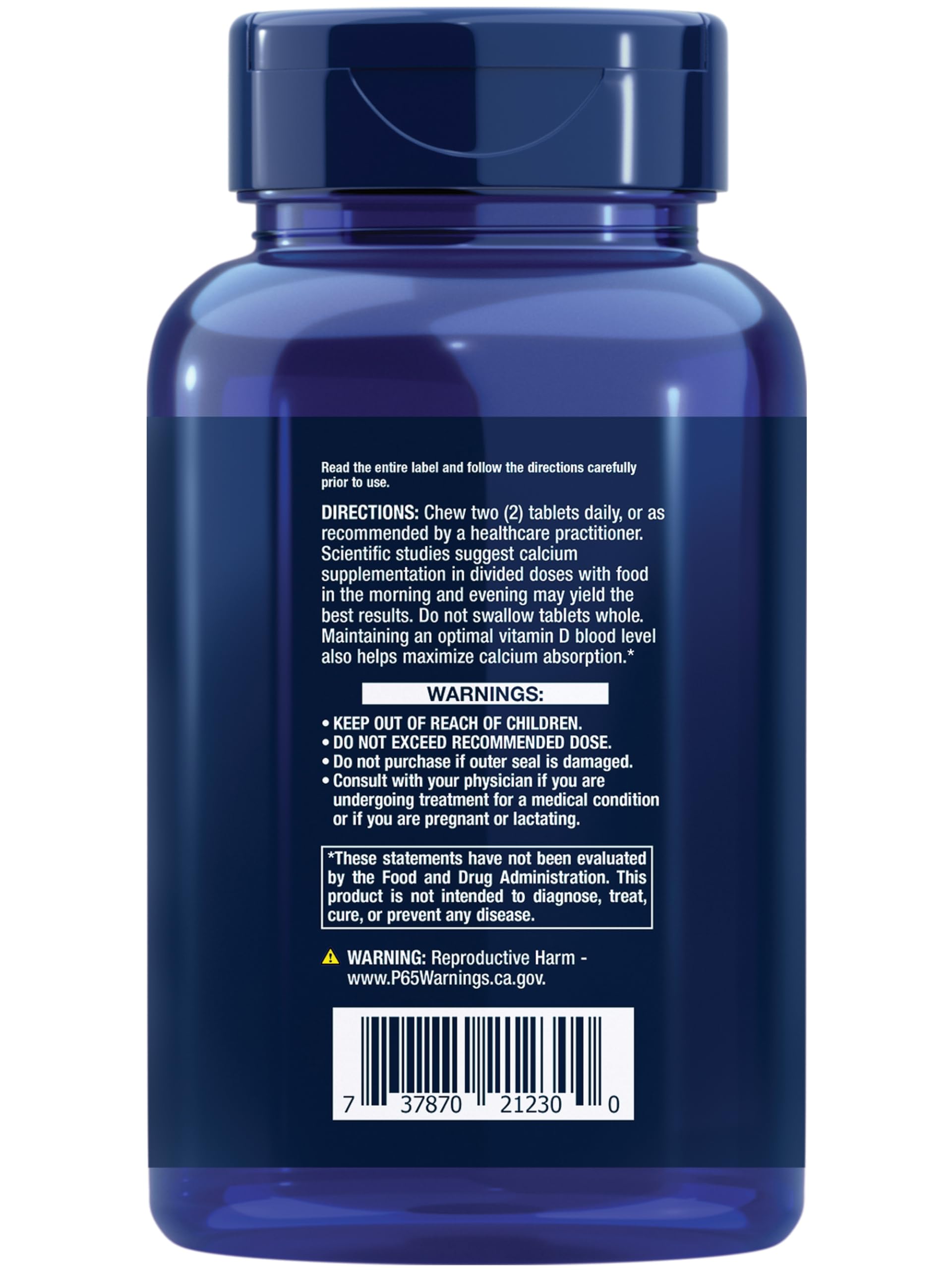 Foto 3 | Tabletas Masticables Life Extension Bone Restore Sin Azúcar Ch - Venta Internacional.