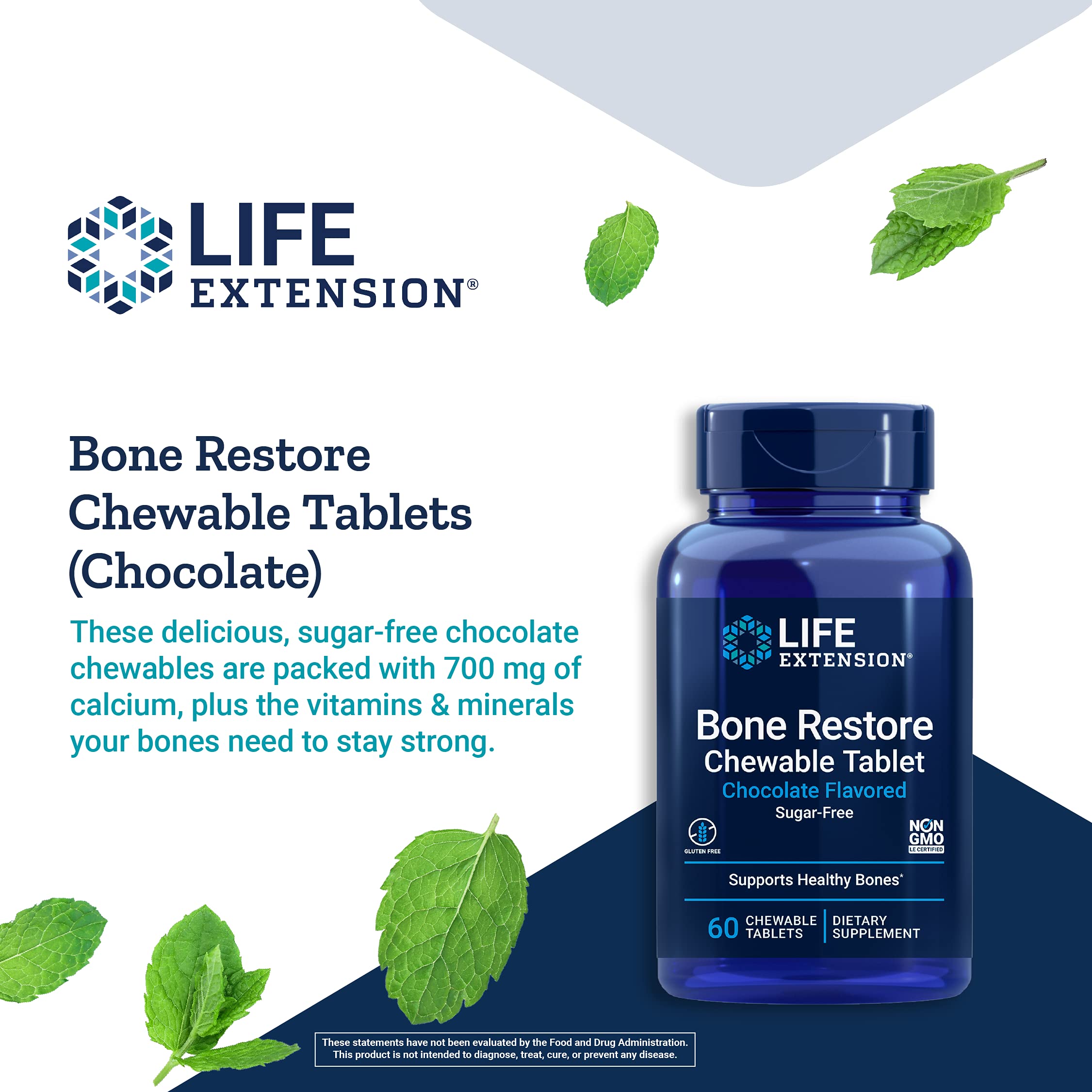 Foto 5 pulgar | Tabletas Masticables Life Extension Bone Restore Sin Azúcar Ch - Venta Internacional.