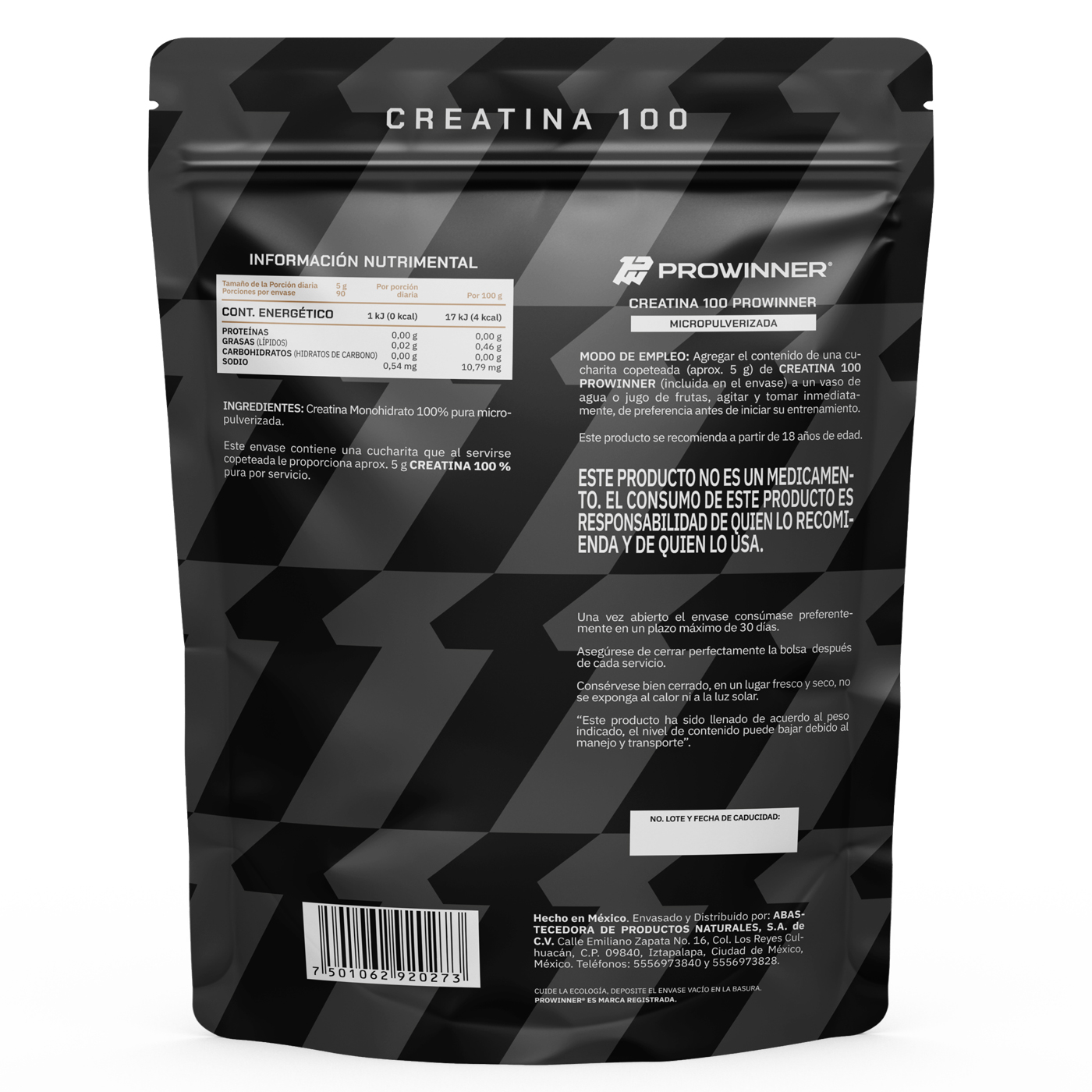 Foto 3 pulgar | Suplemento Creatina 100 Polvo 450 G
