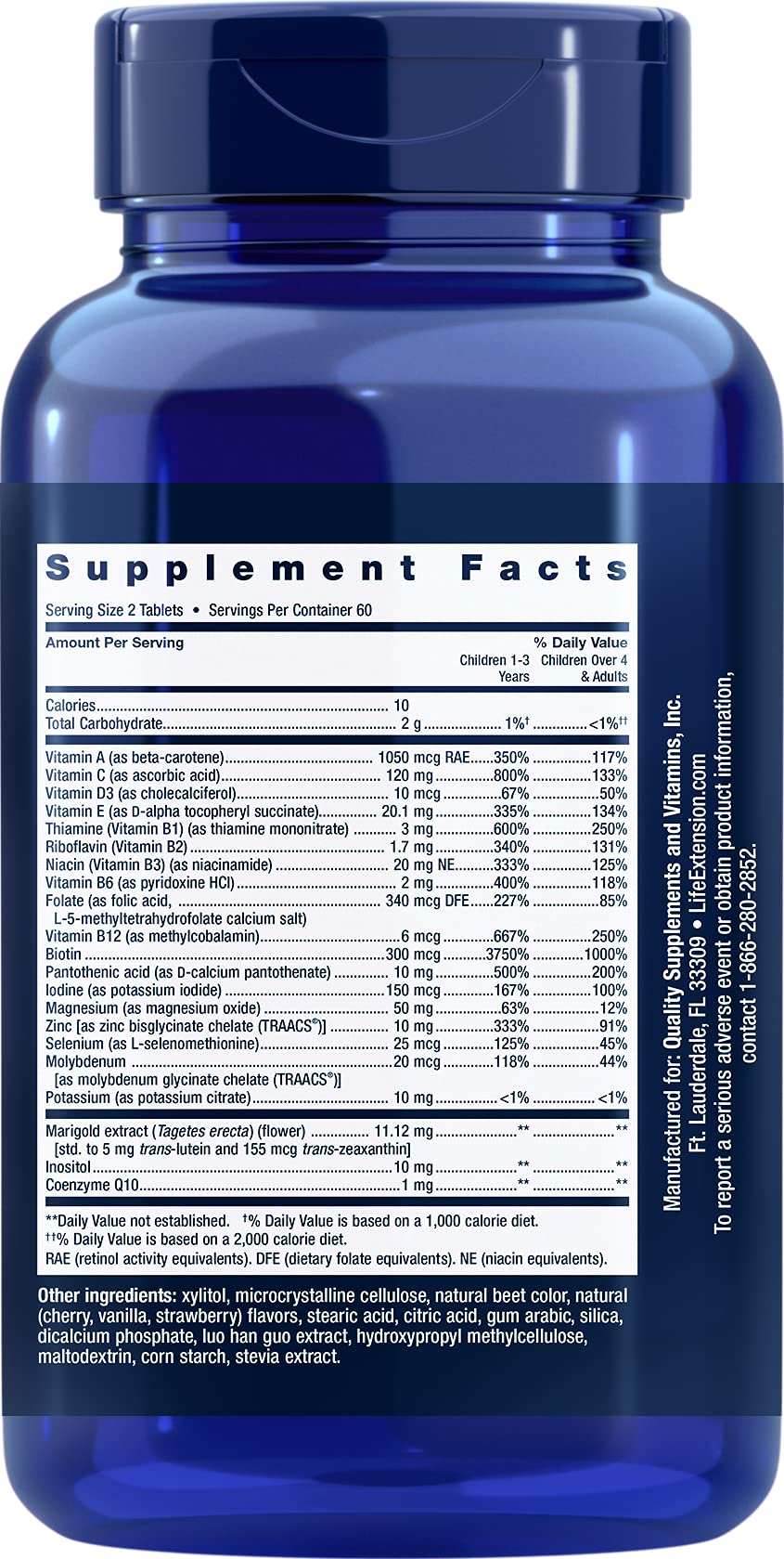 Foto 3 pulgar | Multivitamínico Masticable para Niños Life Extension Mix Berry - Venta Internacional