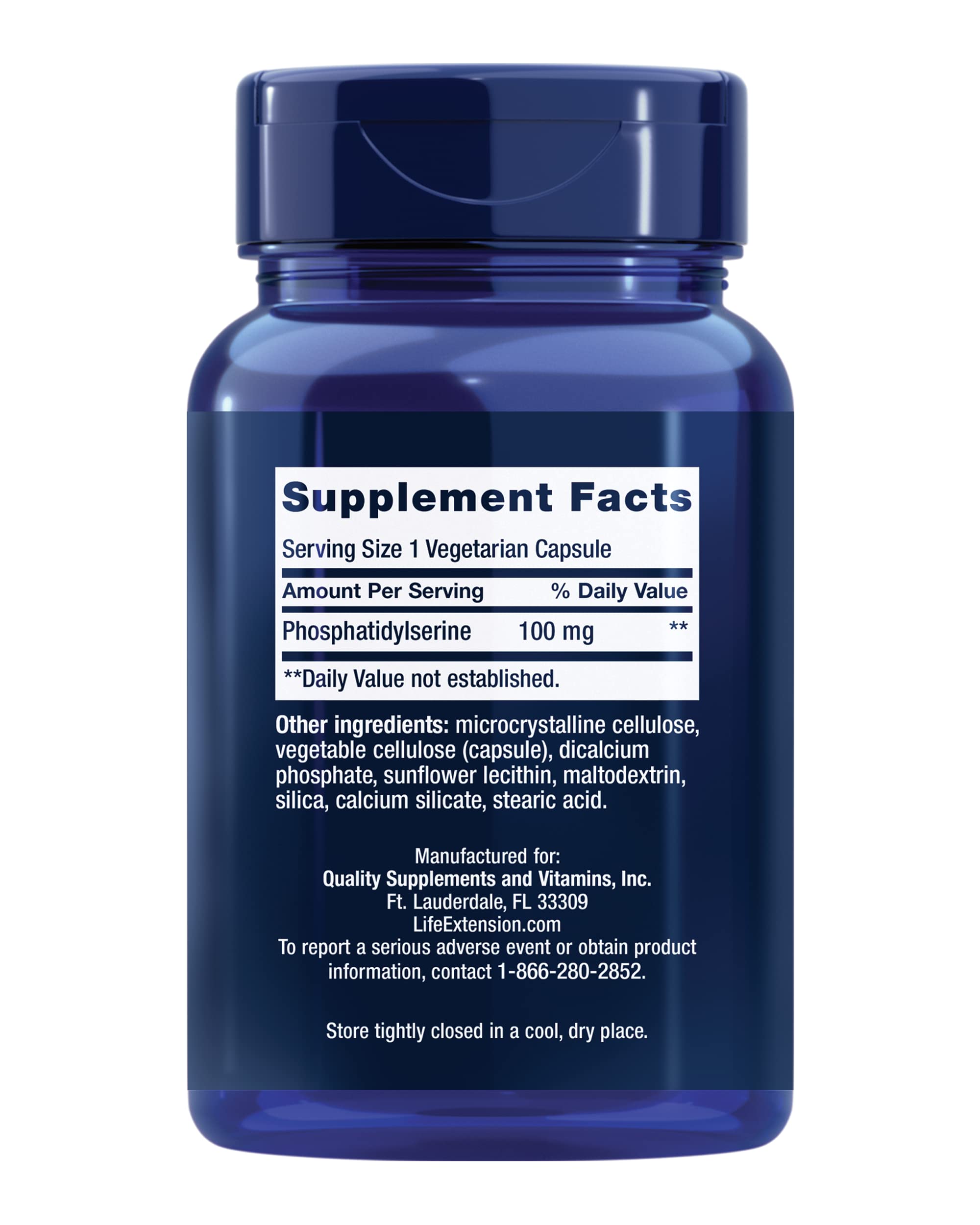 Foto 3 pulgar | Suplemento Life Extension Ps Caps 100 Mg De Fosfatidilserina - Venta Internacional