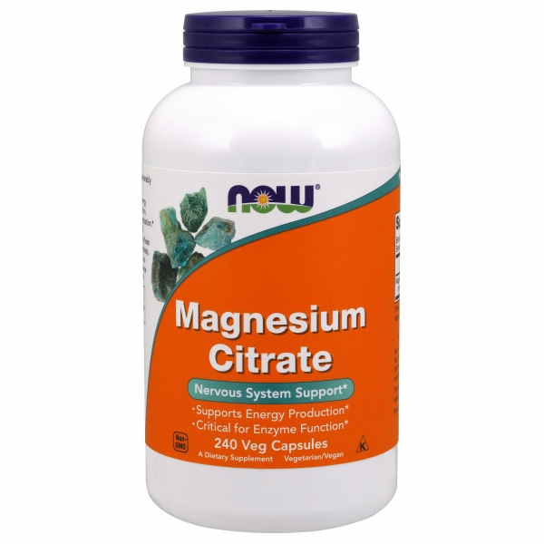 Citrato De Magnesio De Supplement Now Foods, 240 Cápsulas Vegetales - Venta Internacional.