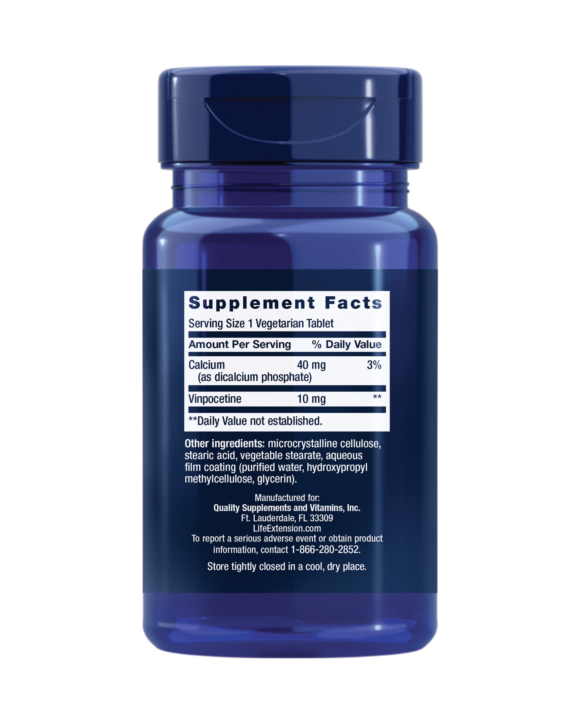 Foto 3 pulgar | Supplement Life Extension Vinpocetina 10 Mg 100 Comprimidos - Venta Internacional.