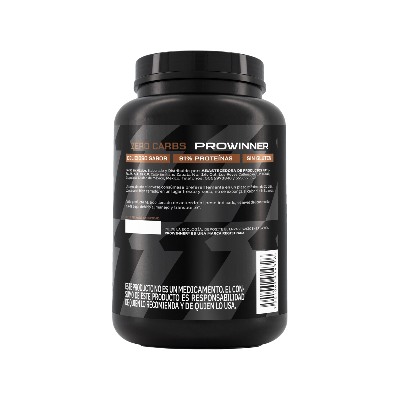 Foto 3 pulgar | Suplemento Zero Carbs Prowinner Sabor Chocolate 1kg