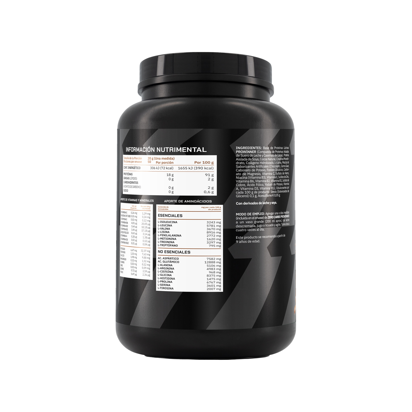 Foto 4 pulgar | Suplemento Zero Carbs Prowinner Sabor Chocolate 1kg