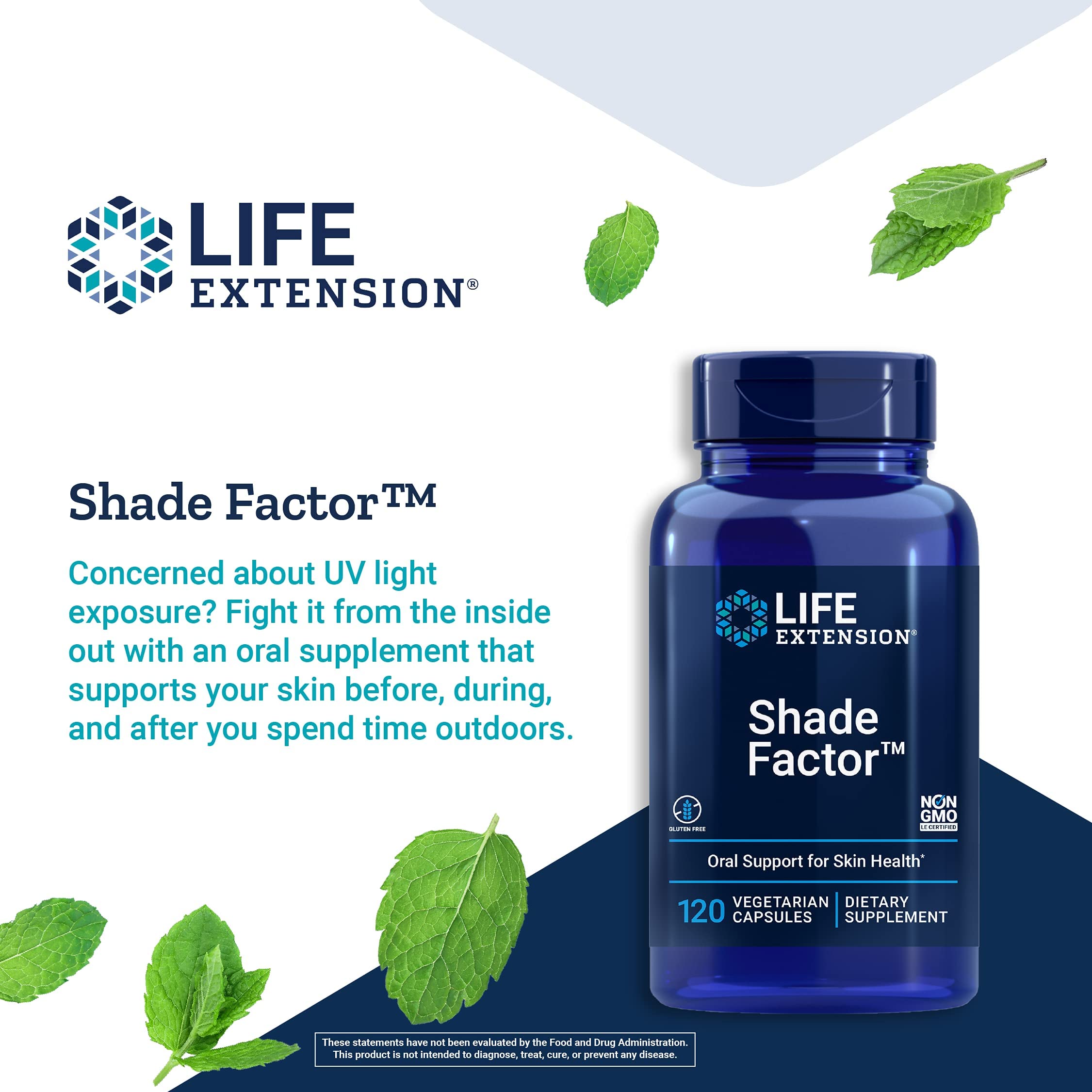 Foto 5 pulgar | Cápsula Vegetariana Supplement Life Extension Shade Factor 120 - Venta Internacional.