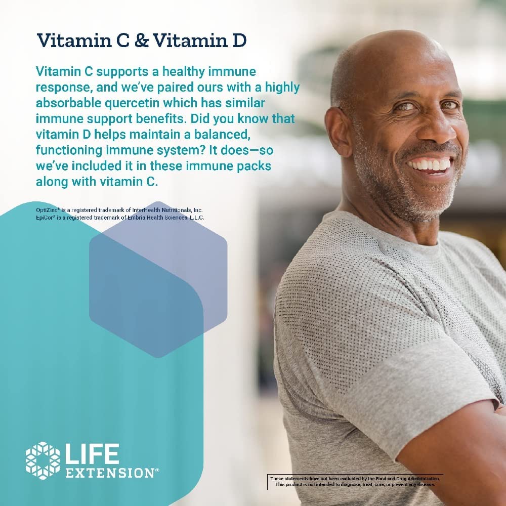 Foto 8 pulgar | Suplemento Life Extension Immune Packs Vitamina C Y D Zinc - Venta Internacional