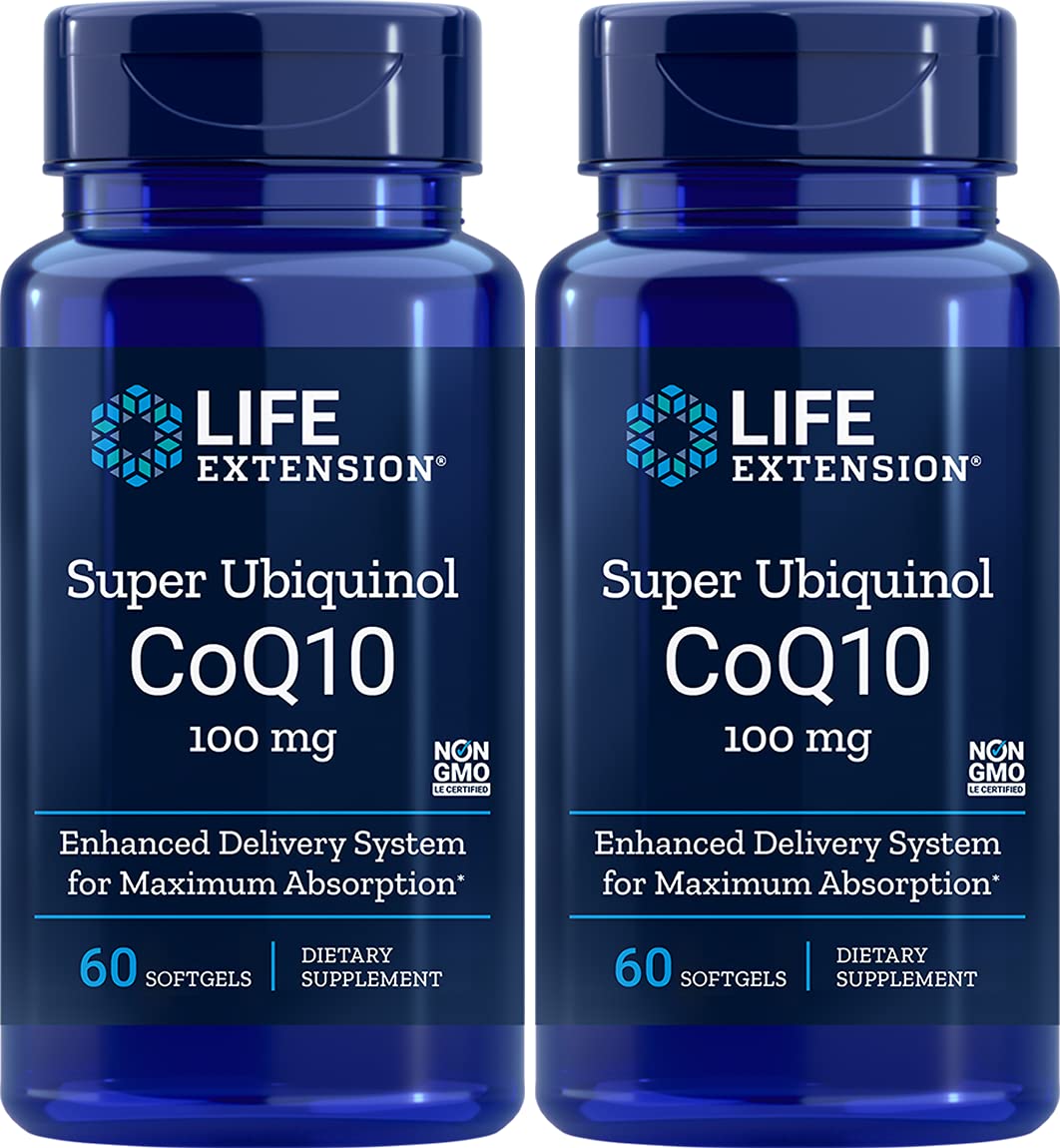 Foto 2 pulgar | Super Ubiquinol De Coq10, 100 Mg, 60 Cápsulas Blandas, Paquete De 2 - Venta Internacional.