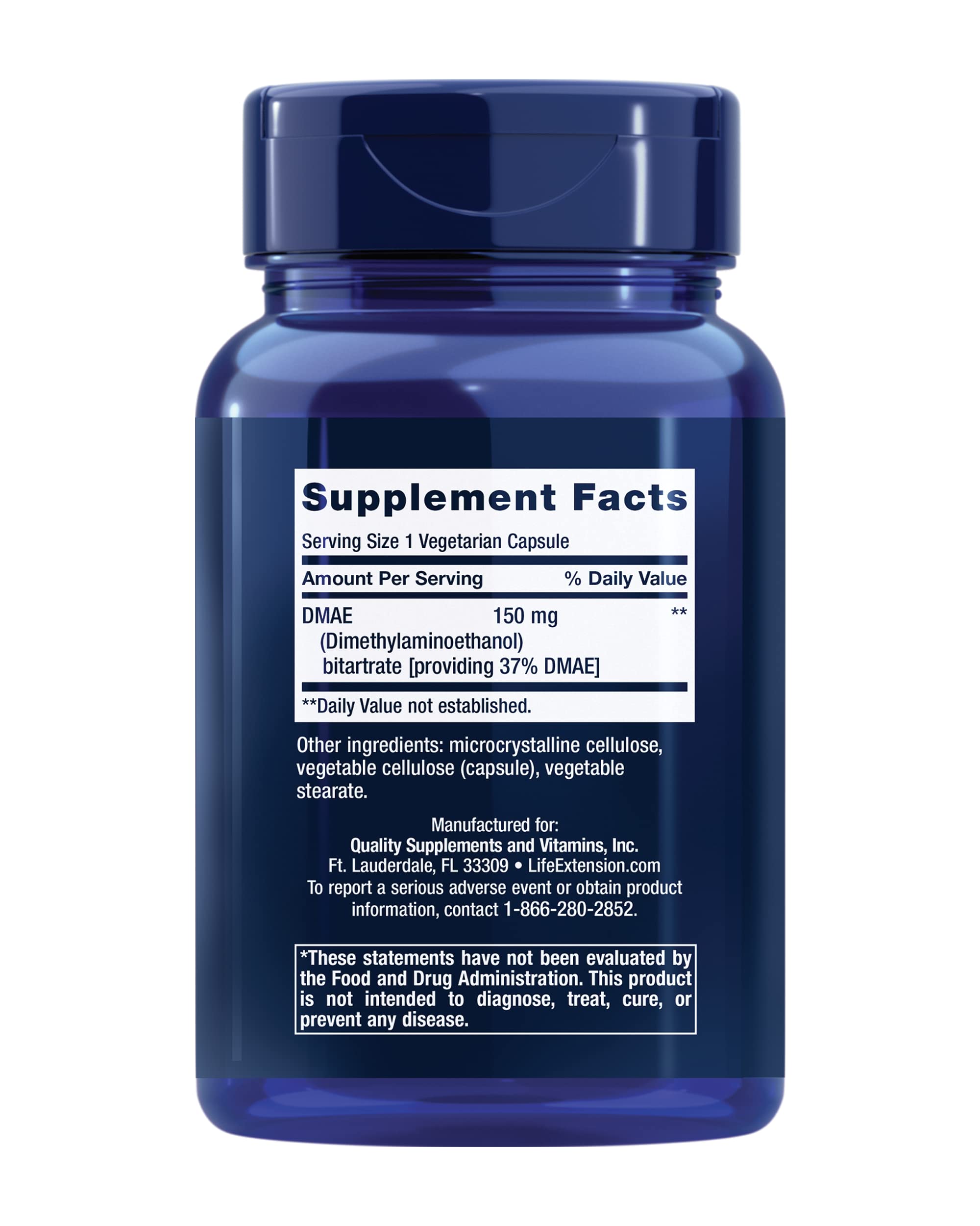 Foto 3 pulgar | Suplemento De Bitartrato De Dmae Para La Memoria Cerebral Y El Aprendizaje De 150 Mg - Venta Internacional.