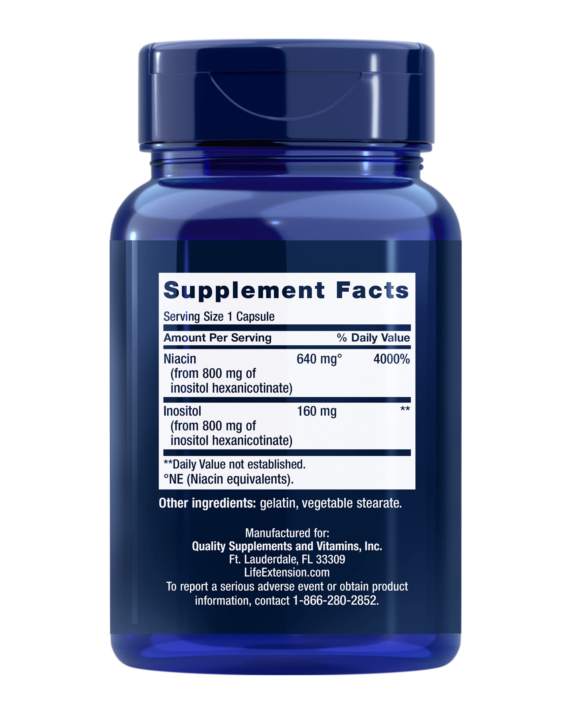 Foto 3 pulgar | Suplemento Life Extension No Flush Niacina 640 Mg - Venta Internacional.