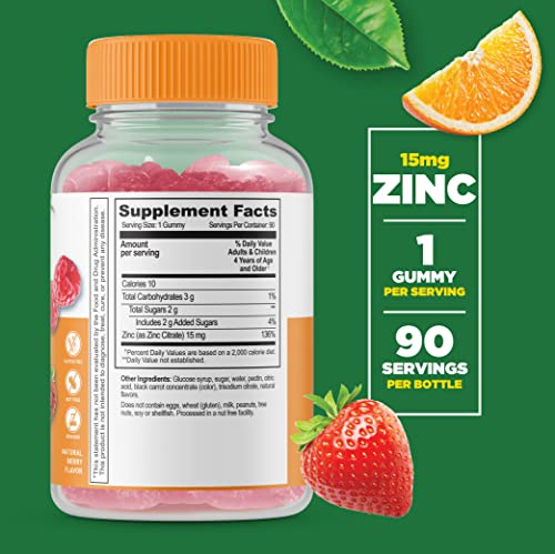 Foto 3 pulgar | Gomitas Lifeable Kids Zinc 15 mg con Sabor a Bayas - Venta Internacional