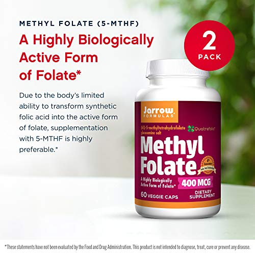 Foto 4 pulgar | Suplemento de Folato de Metilo de Jarrow Formulas 400 Mcg 60 Cápsulas X2 - Venta Internacional