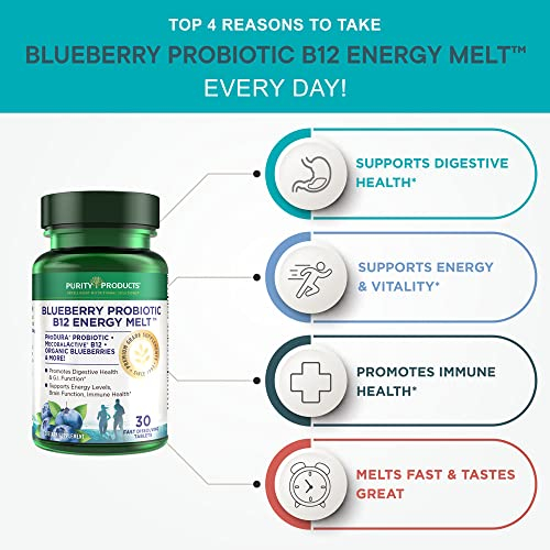 Foto 4 pulgar | Suplemento Purity Products Blueberry Probiotic B12 30 Tabletas-Venta Internacional